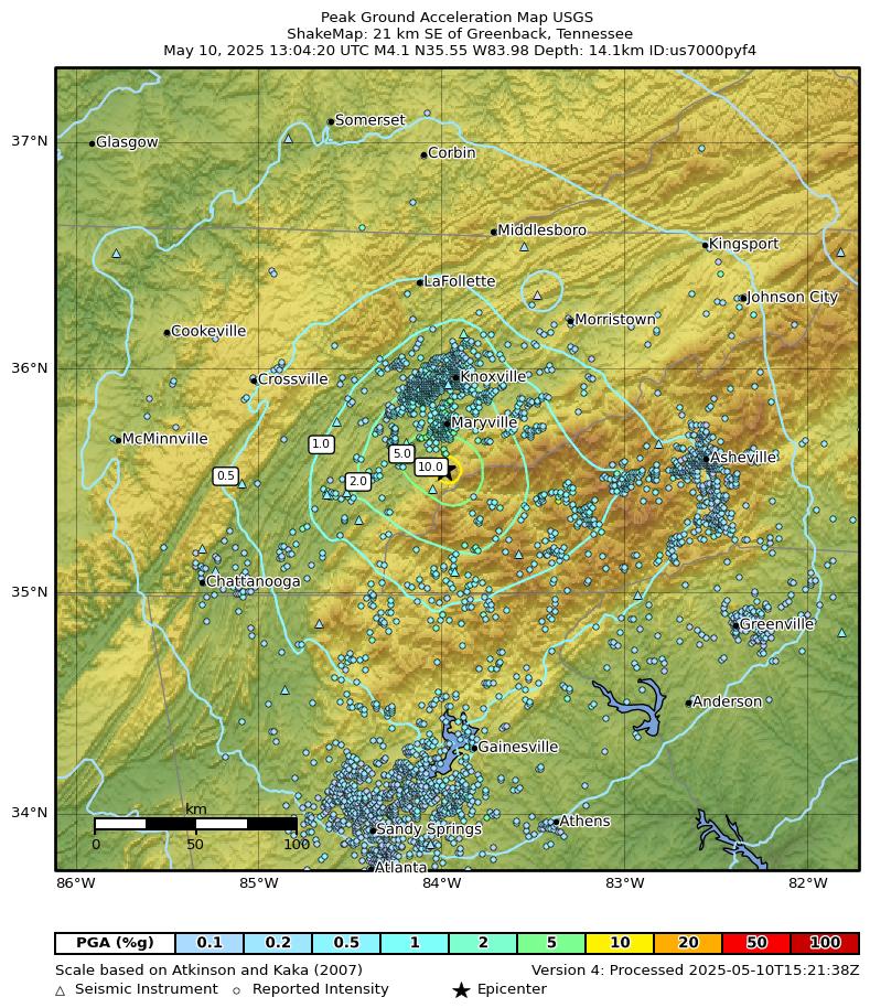 Earthquake In Tennessee,&nbsp;USA